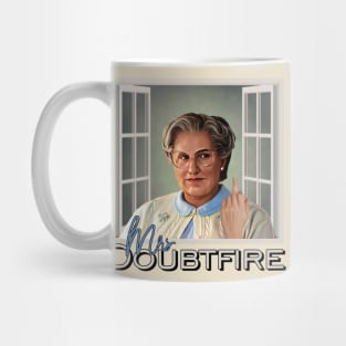 Mrs Doubtfire Flips Off Mug